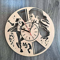 Концептуальные часы из дерева на стену «Легендарный Майкл Джексон»