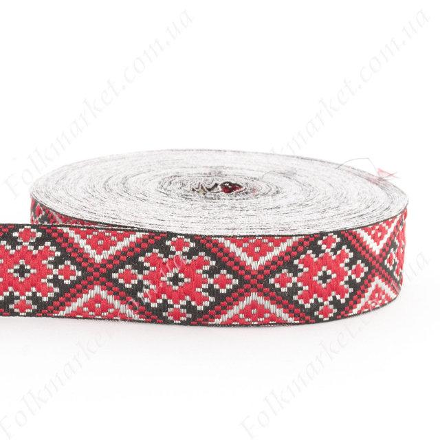 Тасьма з українським орнаментом 30 мм 0321-11, фото 1