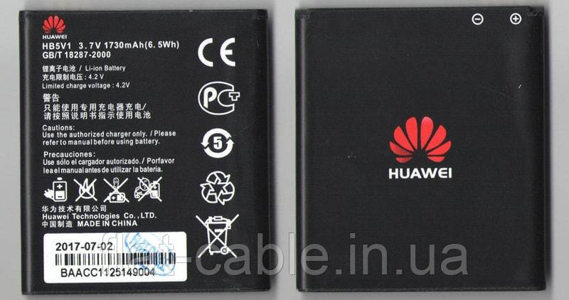Батарея (акумулятор) HB5V1 для Huawei Y511-U30 Dual Sim, U8833 Ascend Y300, Li-ion 3,7 В, 1730 мА·год