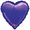 Куля у формі серця з гелієм 18" пастель фіолет