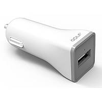 Автомобільний зарядний пристрій GOLF GF-C3 Car charger + Lightning cable 1USB 1A White