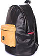 Рюкзак POOLPARTY, backpack-pu-black-orange, цвет - черный, 19 л, фото 2