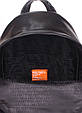 Рюкзак POOLPARTY, backpack-pu-black-orange, цвет - черный, 19 л, фото 4