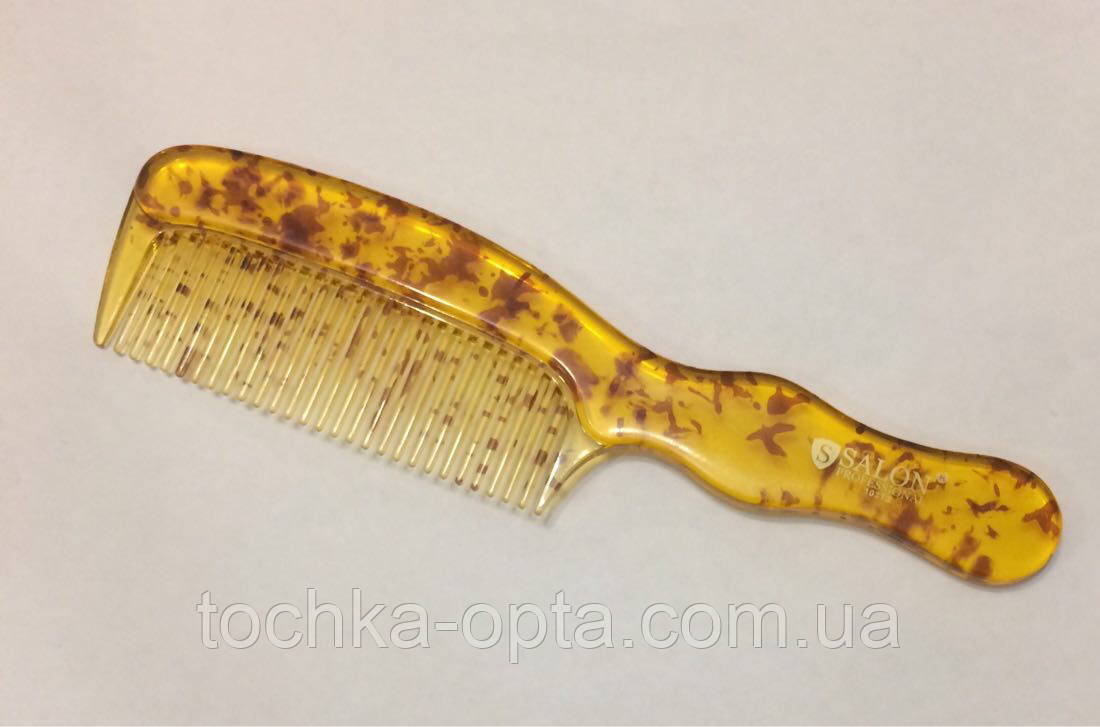 Гребінець з ручкою Salon Professional бурштин, фото 1