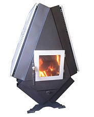 Піч для дому Turbina-500 LuxTerm зі склом і кожухом (сталь 3 мм), фото 2