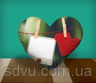 Подушка серце з місцем для сублімації А4 формату "Love Message"