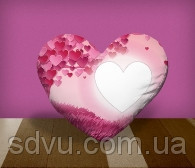 Подушка серце з місцем для сублімації А4 формату "Romance"
