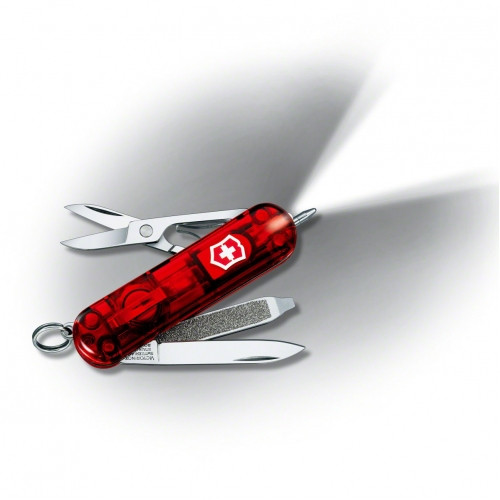 Ніж Victorinox Signature Lite 0.6226.T напівпрозорий червоний