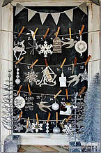 Новогодний декор из пенопласта - елки, снежинки, олени, сани 5