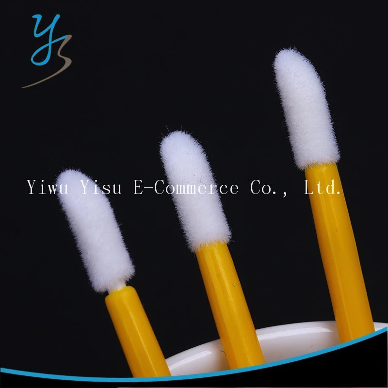 Аплікатор для нанесення помади, тіней, препаратів (жовтий), 10 шт., фото 1