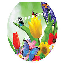 Сидіння м'яке з кришкою для унітаза Aqua Fairy, UE1605