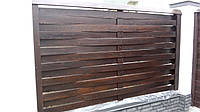 Забор деревянный дубовый с заплетанием "Фасадный".