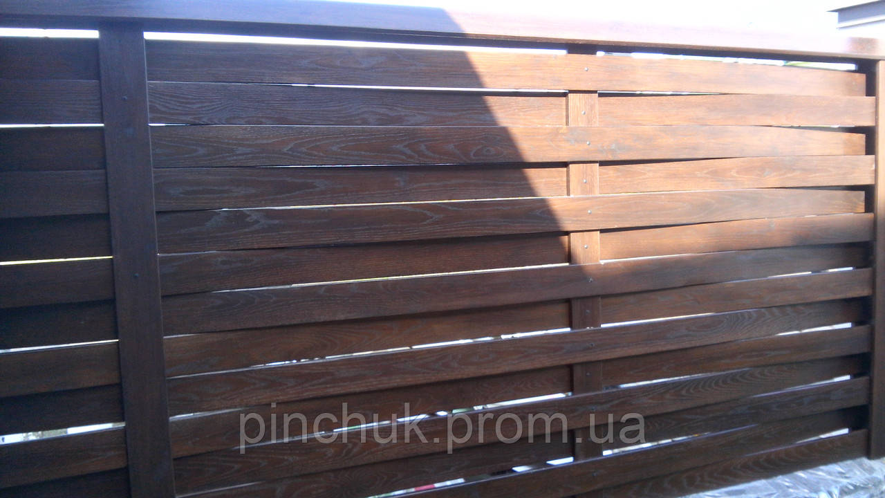 Забір дерев'яний дубовий із заплетенням "Фасадний". - фото 7 - id-p602169763