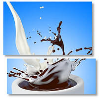Модульная картина кофе с молоком