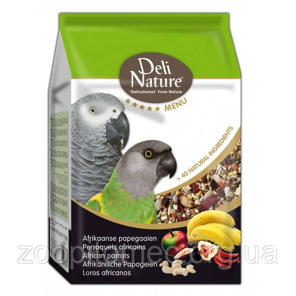 Корм для африканских попугаев Deli Nature African parrots 5 звезд MENU ...
