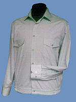 Формована сорочка салатова з довгим рукавом