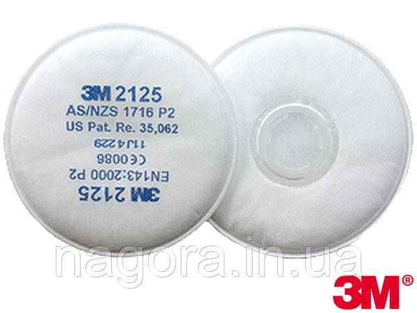 3M 2125 протиаерозольний Фільтр попередній від пилу для масок 6000/7500
