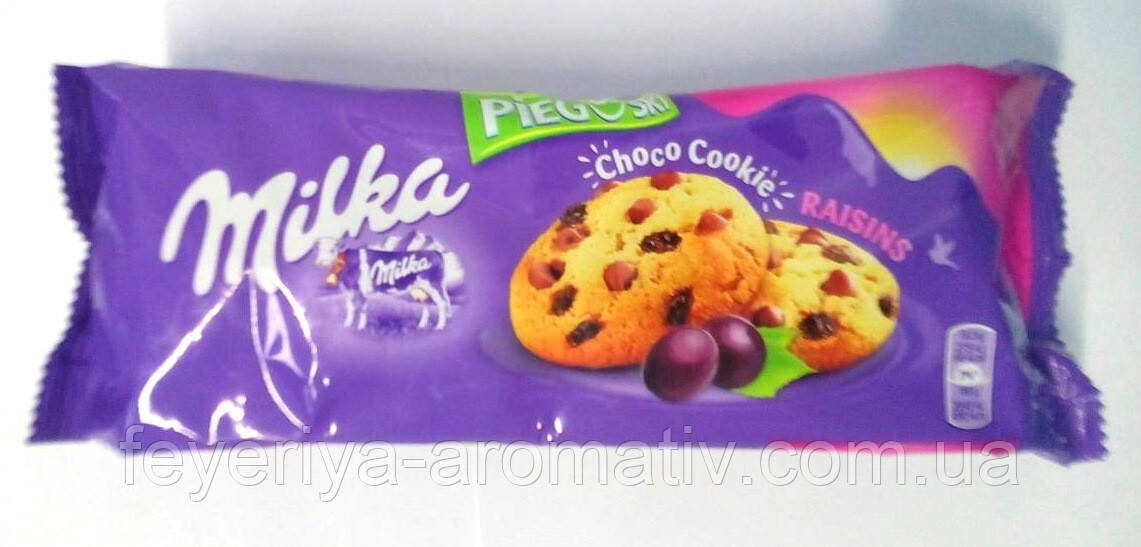 Печиво Milka c шоколадом та родзинками Choco Cookie 135g (Польща)