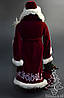 Дід Мороз під ялинку 72 см у бордовій шубі з білим візерунком 0554, фото 6
