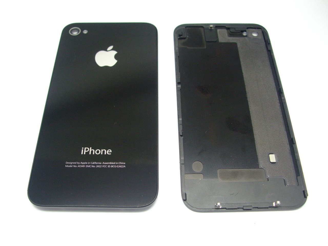 Задняя крышка для iPhone 4, цвет черный, высокого качества - фото 1 - id-p561805629