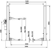 Підйомник для авто 4т нижня синхронізація 380В PowerLift PWR-240A-380, фото 3