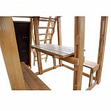 Дитячий майданчик 3D "Вісім в одному" з 2 гірками Качелі Сітка Столик у заміський будинок, фото 8