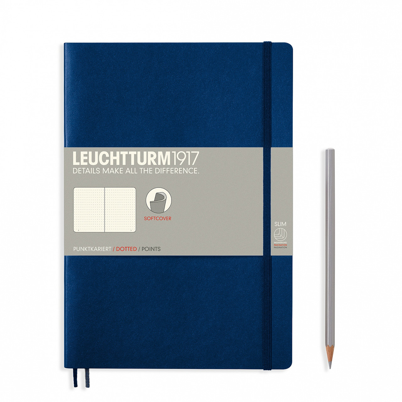 Блокнот Leuchtturm1917 Мягкая обложка средний В5 Темно-синій нелинованный 17,8х25,4 см (349299)