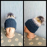 Шапка з градієнтом слонимской пряжі