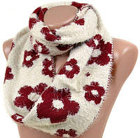 Женский шарф-хомут 27 см ширина M0449 white Белый