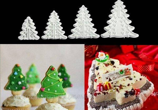 Ялинки набір штампів із 4х, фото 1
