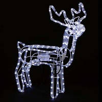 Светодиодный Новогодний LED Олень 105 см - двигается голова - светящейся фигурка оленя