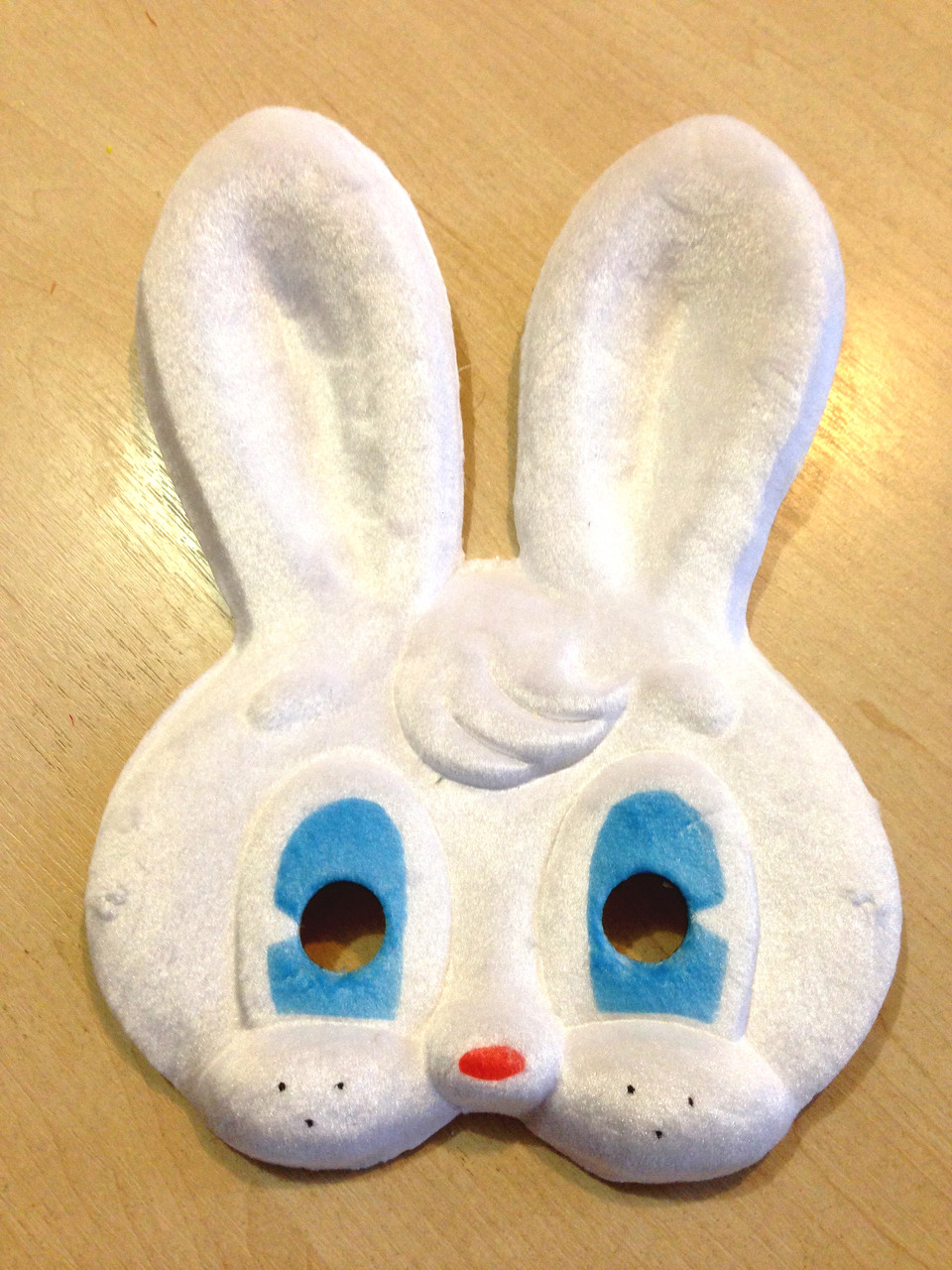 🔥 Україна! Дитяча карнавальна маска Зайчик із регульованою гумкою, Велюр