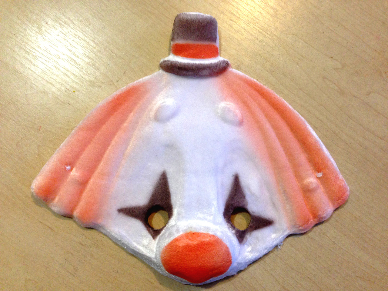 🔥 Розпродаж! Дитяча карнавальна маска Клоун із регульованою гумкою, Велюр