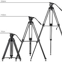 Професійний відеоштатив Kingjoy VT-2500 (max. навантаження 12 кг.), фото 3