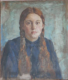 Картина Портрет дівчини Михайло Божий 1942 рік
