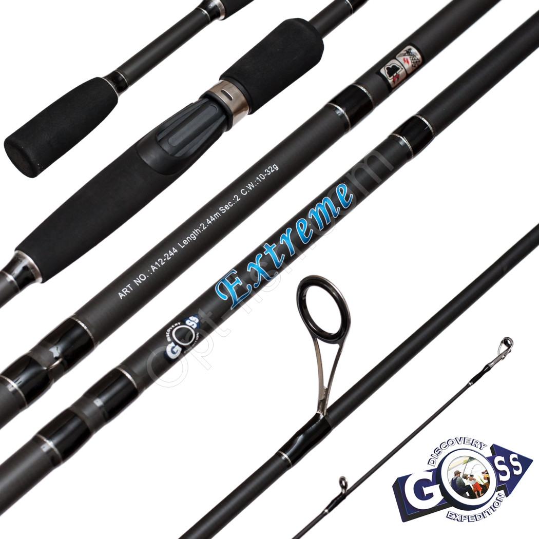 Спінінгове вудлище шт2 Goss Extreme Spin A12-244 10-32g 2,44 м *