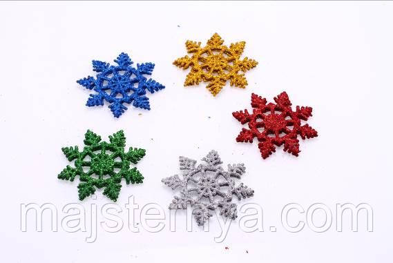 Новорічні прикраси "Сніжинка колір №2"
