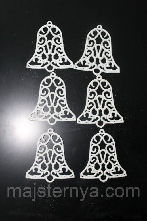 Новорічні прикраси "Дзвоник білий"