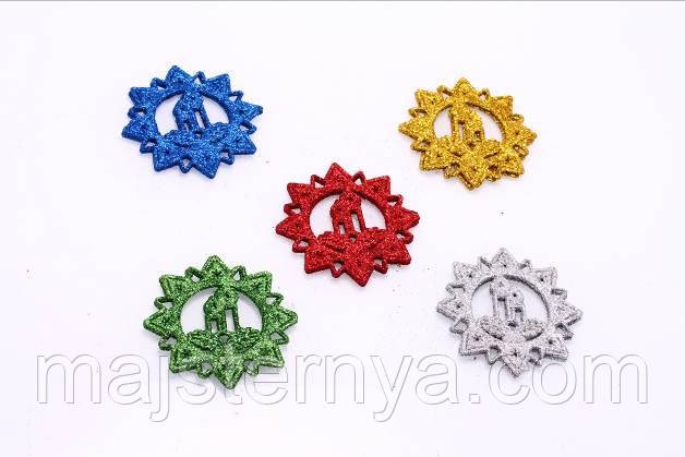 Новорічні прикраси "Свічка колір"