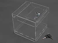 Бокс для грошей і анкет, ящик для пожертвувань 300x300x300 + замок (Cash box).  Об'єм 27 літрів