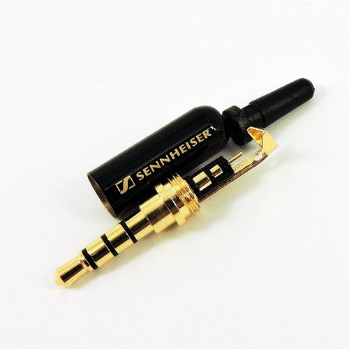 Штекер 2,5 мм 4C, Sennheiser, метал. корпус, чорний