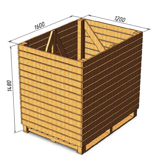 Контейнер деревянный овощной
