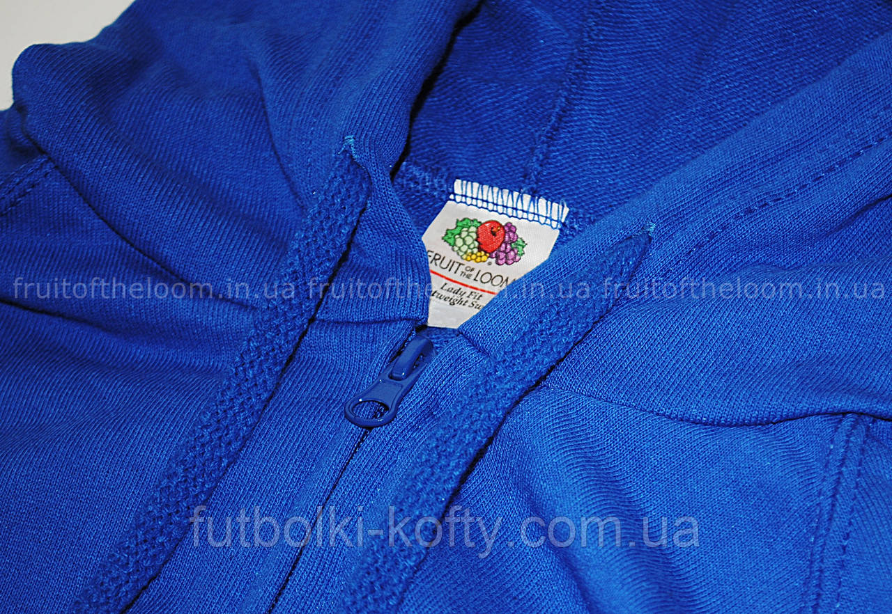 Женская Лёгкая Толстовка На Замке Ярко-синяя Fruit Of The Loom 62-150-51 Xs - фото 2 - id-p129693191