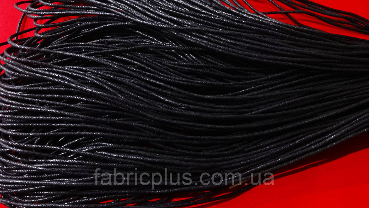 Шнур вощеный 2.0 мм черный - фото 2 - id-p52637249