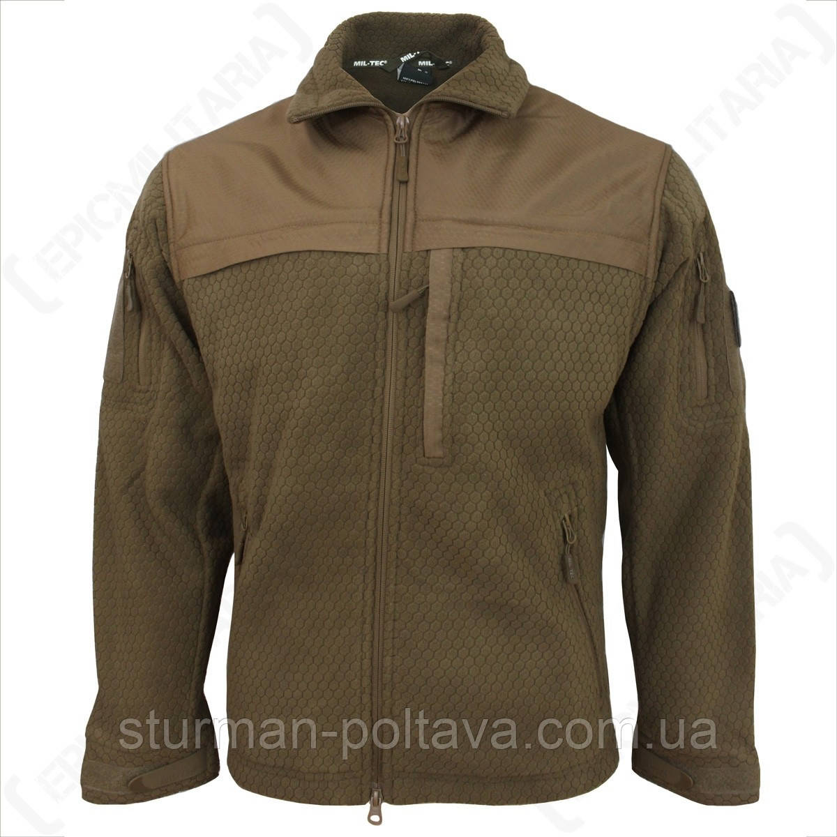 Куртка чоловічий флисова тактична ELITE FLECECE JACKE HEXTAC® Mil-Tec колір койот Німеччинf - 2XL
