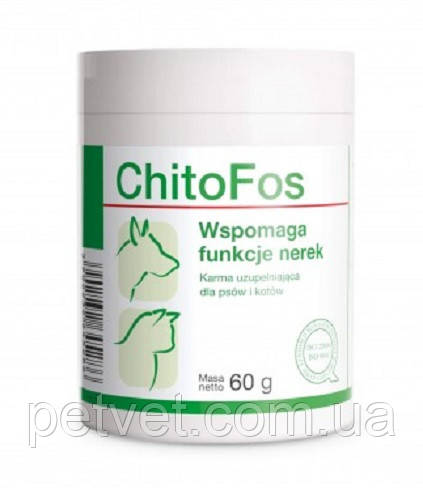 Хітофос Долфос (Chitofos) для лікування ХПН у кішок і собак, 60 г. Аналог Іпакітин.
