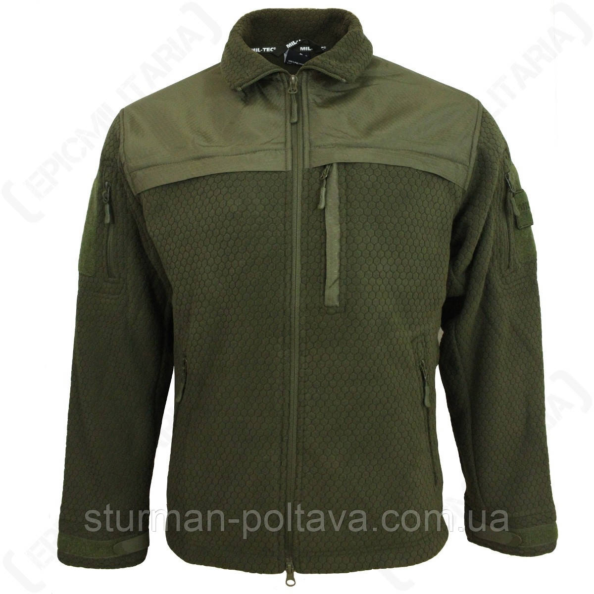 Куртка чоловіча флісова тактична ELITE FLEECE JACKE HEXTAC® Mil-Tec колір олива Німеччина