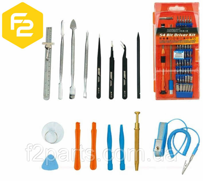 Набір інструментів для ремонту електроніки в чохлі-піналі Jakemy JM-P01, 74 предмети., фото 1