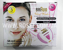 Епілятор бездротовий 2в1 — Braun Velvet Weahon 5079 36 discs