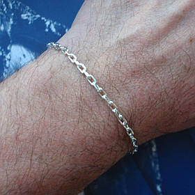 Срібний браслет, 200 мм, 5 грамів, плетіння Якір